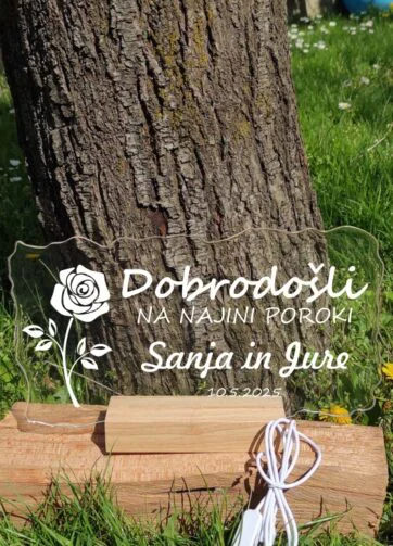 Poročna tabla ležeča 2